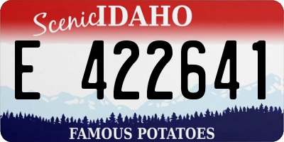 ID license plate E422641