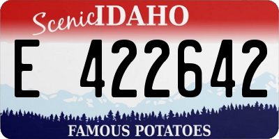 ID license plate E422642