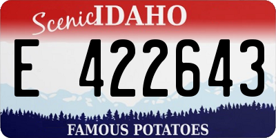 ID license plate E422643