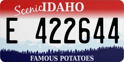 ID license plate E422644