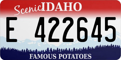 ID license plate E422645