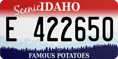 ID license plate E422650