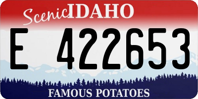 ID license plate E422653