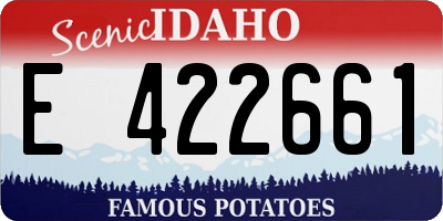ID license plate E422661