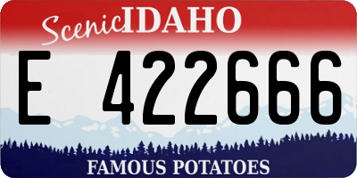 ID license plate E422666