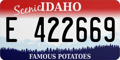 ID license plate E422669