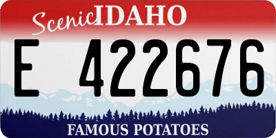 ID license plate E422676