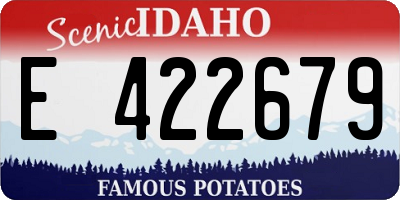 ID license plate E422679