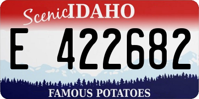 ID license plate E422682