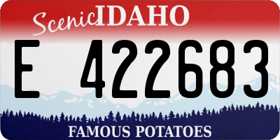 ID license plate E422683