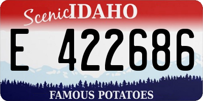 ID license plate E422686