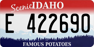 ID license plate E422690