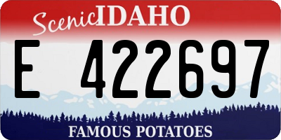 ID license plate E422697