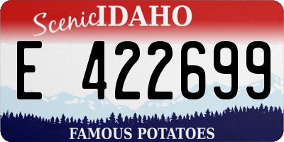 ID license plate E422699