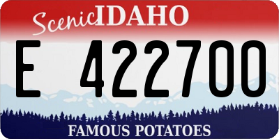 ID license plate E422700