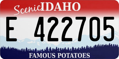 ID license plate E422705