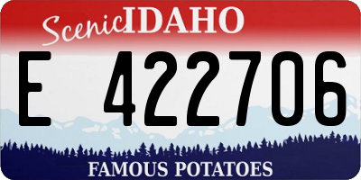 ID license plate E422706