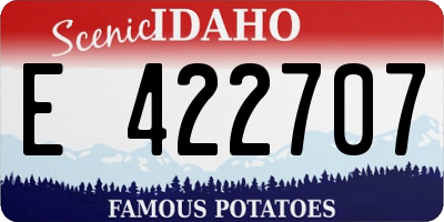 ID license plate E422707