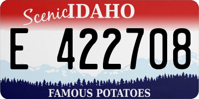ID license plate E422708