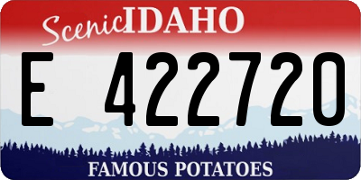ID license plate E422720