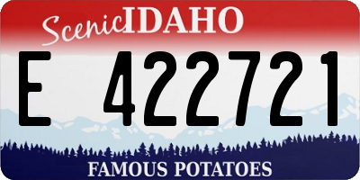 ID license plate E422721