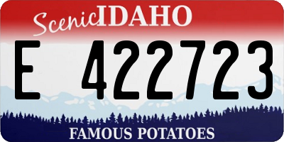 ID license plate E422723