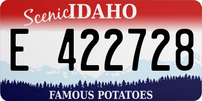 ID license plate E422728