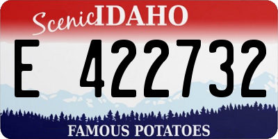 ID license plate E422732