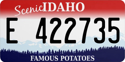 ID license plate E422735