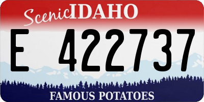 ID license plate E422737
