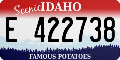 ID license plate E422738