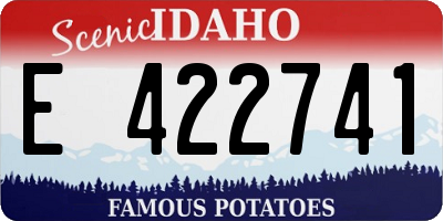 ID license plate E422741