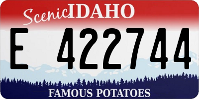 ID license plate E422744