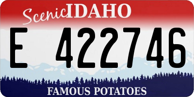 ID license plate E422746