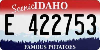 ID license plate E422753
