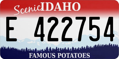 ID license plate E422754