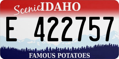 ID license plate E422757