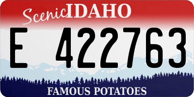 ID license plate E422763