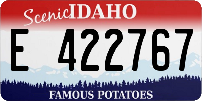 ID license plate E422767