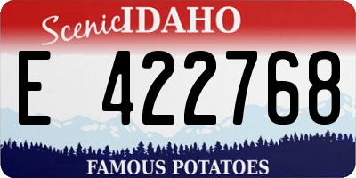 ID license plate E422768