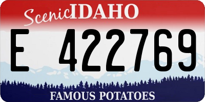 ID license plate E422769
