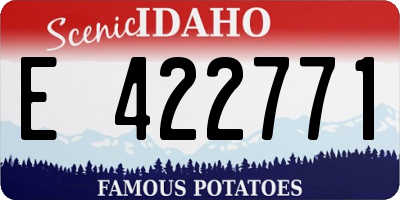 ID license plate E422771