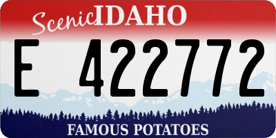 ID license plate E422772