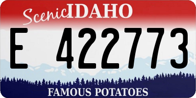 ID license plate E422773
