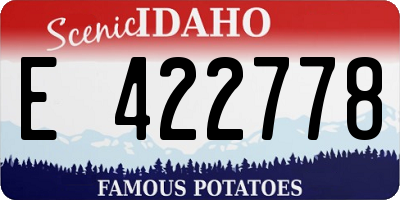 ID license plate E422778