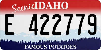 ID license plate E422779