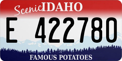 ID license plate E422780