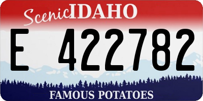 ID license plate E422782