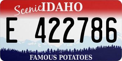 ID license plate E422786