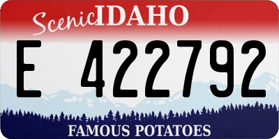 ID license plate E422792